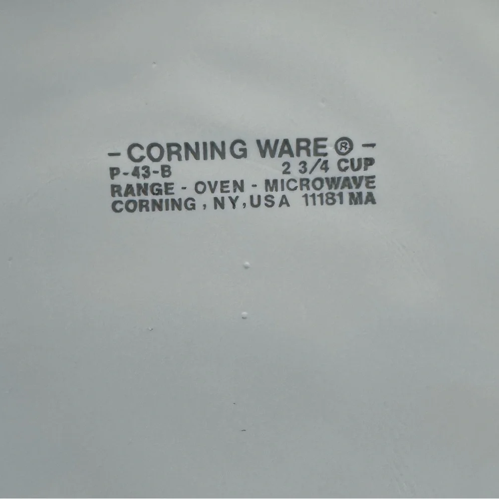 Vintage Stamped Corning Ware Spice Of Life Petite Casserole Dish